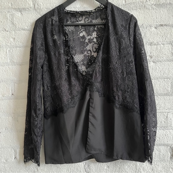 House of Harlow 1960 X REVOLVE Lace Cleo Blouse/Jacket in Black - Picture 4 of 9